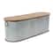 Set of 3 Brown Metal Farmhouse Storage Bench, 23", 48"